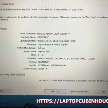 Laptop Dell N5379 I7 8550u 8g Ssd 256g Laptopcubinhduong.vn 4 [kích Thước Gốc] Result