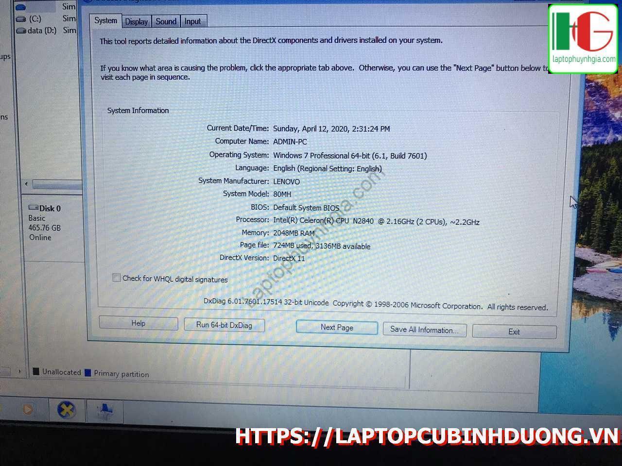 Lenovo Ipdead N2840 4g 500g Laptopcubinhduong.vn [kích Thước Gốc] Result