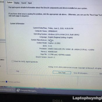 Laptop Dell N3552 N3060 4g Ssd 128g Lcd 15 Laptopcubinhduong.vn 4