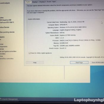 Dell Inspiron 7000 - I5 7300HQ/Ram 8G/SSD 256G/GTX1050TI /15.6" 35 Dell Inps 7000 I5 7300hq 8g Ssd 256g Nvidia Gtx 1050ti Laptopcubinhduong.vn 1
