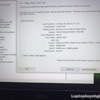 Dell 7450 I7 5600u 4g M2 256g Nvidia Gt840m Lcd 14 Fhd Laptopcubinhduong.vn 5