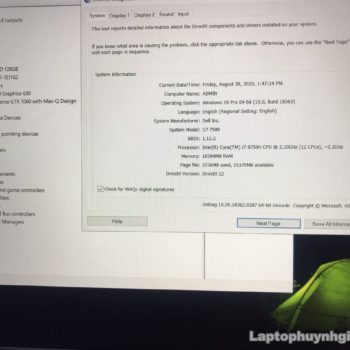 Dell G7 7558 I7 8750h 16g M2 128g Hdd 500g Nvidia Gtx1060 Lcd 15 Laptopcubinhduong.vn