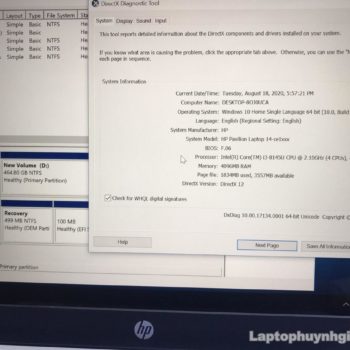 HP Pavilion 14 ce1xxx - I3 8145u/Ram 4G/M2 128G/HDD 500G/HD 620m/14" 28 Hp 14 I3 8145u 4g Ssd 128g Hdd 500g Lcd 14 Laptopcubinhduong.vn 4