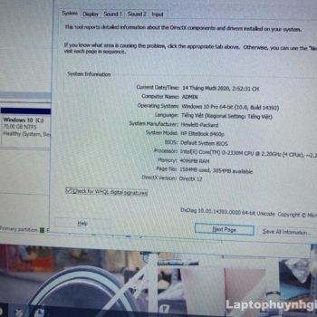 HP Elitebook 8460p - I3 2330m/Ram 4G/HDD 250G/HD 3000/14" HD+ 30 Hp Elitebook I3 2330m 4g 250g Lcd 14 Laptopcubinhduong.vn