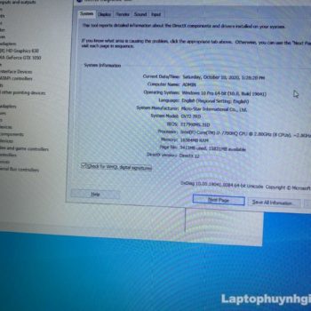 Msi Gv72 I7 7700hq 16g Ssd 128g Hdd 1t Nvidia Gtx1050 Lcd 17inh Fhd Laptopcubinhduong.vn