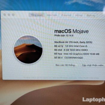 Macbook Air 2015 - I5 /Ram 8G/SSD 128G/HD 6000/Pin 5h/13" 23 Macbook Air 2015 I5 8g Ssd 128g Lcd 13 Laptopcubinhduong.vn 3