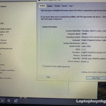 Dell Vostro 3559 - I5 6200u/8G/SSD 128G/AMD Radeon R5/15.6" 35 Dell V3559 I5 6200u 8G SSD 128G VGA AMD R5 LCD 15 Laptophuynhgia.com - Laptop Cũ Bình Dương Huỳnh Gia