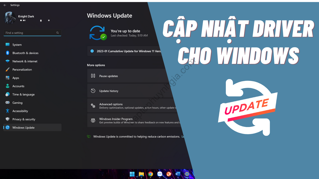 CAp NHAT DRIVER CHO WINDOWS 1 - Laptop Cũ Bình Dương Huỳnh Gia